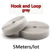 5Meters/Pairs 25Mm Grey Non-Adhesive Hook and Loop Fastener Tape Sewing-On the H