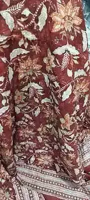 Indian Kantha Hand Block Print Reversible Handmade Bedspread Blanket King Size