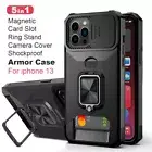 iPhone 13/Pro/Max Case with Stand, Heavy-Duty Shockproof Phone Cover for Apple