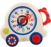 ZUNOXAZ Interactive Educational Clock Learning for Bright Color Design Portable Engaging Telling Plaything Promotes Cognitive Skills and Awareness for Home and Travel