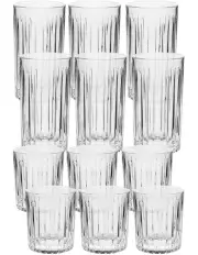 [Hottie] Jonnie Glass Set Of 12 in Linear Clear