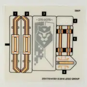 LEGO STICKER SHEET 70324 NEXO KNIGHTS Merlok's Library 2.0 Decals Stickers