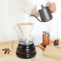 在飛比找ETMall東森購物網優惠-陶瓷手沖咖啡過濾杯V60錐形扇形滴漏咖啡濾杯過濾器分享壺套裝