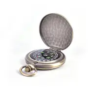 Bronze Compass Design Pocket Watch Retro Men's Women's Statue Of Liberty Compasses