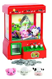 Mini electronic Claw Arcade Candy Toy Grabber Vending Game 3 farm animal coins