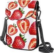 [FVQL] Crossbody Bag for Women, Purse, Messenger Bag, Shoulder Bag, Strawberry Fruit Pattern
