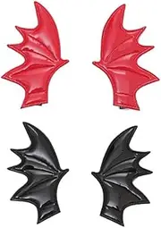 Halloween Bat Hair Clips 4 Pcs Devil Horns Hair Barrettes Bat Wings Hair Clip Costume Halloween Cosplay Hair Accessories Devil Wings Hair Clips Hairpins Bats Ears Hair Clip