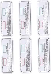 HAWILLOSCH Uv Light Test Cards 6 Pack Uvc-uva Test Strips for Uv Detection Reptile Terrarium