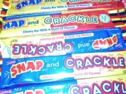 UK Sweet - 10 x 18g Swizzels Snap and Crackle Fruity Fizzy Sherbet Chewy Bars