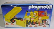 Playmobil Construction Vintage 3454 Plow Truck,DumpTrailer,Workers 1986 NISB/B2