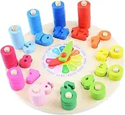 Kisangel 1Pc Colorful Clock Puzzle Educational Plaything for Develops Number Cognition Imagination for Learning Concepts Engaging Activity for Travel Play
