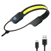 LED COB Headlamp Light USB Rechargeable Torch Digital Dispaly8422