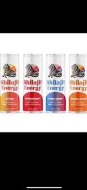 Shilajit Energy Drink 12 oz (12 Pack) | Orange Peach & Mango (Free Shipping)
