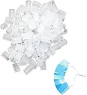 250 PCS Cord Locks,Soft Plastic Round Mask Adjustment Buckle, Adult Children Elastic Mask Adjuster Silicone Toggles Non Slip Stopper.