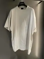 Balenciaga Security Tape Logo Oversized T-Shirt 3,4 Nude