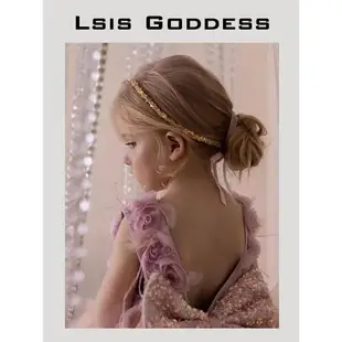 Lsis goddess意大利女童24新款洋氣玫瑰花仙子氣質周歲禮服公主裙