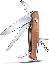 Victorinox Swiss Army Pocket Knife Ranger 55 Wood with 10 Functions