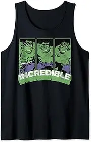 [Marvel] Hulk Incredible Vintage Portrait Panel Tank Top