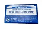 Dr. Bronner’s Hemp Peppermint Pure-Castile 5oz Bar Soap Organic Oils Certified