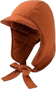 [YAMEE] Trapper Hat Warm for Women Short Eaves Ear Protection, Winter Hat for Men with Chin Strap Windproof, Aviator Hat Women's Adjustable Lightweight, Cycling Hat Unisex Cold Protection, Hat Sport