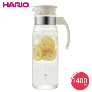 現貨附發票 HARIO 耐熱玻璃冷水壺1400ml 白/灰黑 RPLN-14 便利冷水壺 咖啡壺 玻璃壺 花茶壺 公杯 玻璃水瓶 冷水壺 冰箱水壺 冰箱側門水壺 飲料壺 果汁壺