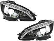 Upgraded Auto Headlights Lens Compatible For Benz C200 C260 C300 2007-2010 W204 Car Front Lamps Assembly LED Projector Lens Accessories(Xenon one set)