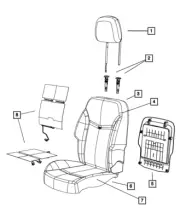 Genuine Mopar Front Seat Back Cover Right 1WN18HL1AA