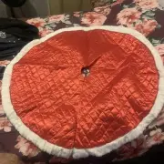 vintage christmas tree skirt quilted