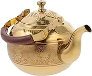 Hoement Stainless Steel Teakettle with Comfortable Handle Water Kettle for Gas Induction Stoves Vintage Design for Home Dorm Easy to Clean Practical Present