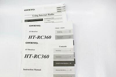 Onkyo HT-RC360 AV Receiver Owners Instruction Manual English French Spanish