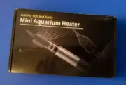 Mini Aquarium Heater Adjustable 50W Betta Heater Submersible Fish Turtle NIB