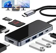 USB C Docking Station Dual HDMI Adapter, GOPALA 8 in 1 USB C to Dual HDMI Adapter with 2 HDMI Ports, 100W PD Charging, SD/TF, 3 USB3.0,USB C Hub HDMI for MacBook/Dell XPS/HP/Lenovo/Surface/Yoga etc