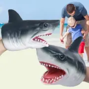 Silicone Shark Hand Puppet Realistic Animal Soft Rubber Gloves Kids Toy Gift AU