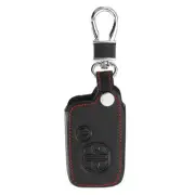 Leather Case Cover Holder For Toyota Prado Crown Reiz Remote Smart Key 3 Buttons