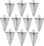 Fishing Weights Pyramid Sinkers Kit Bullet Fishing Weights Sinkers for Ocean Saltwater Surf Fishing - Essential Tackle Set in 1oz, 2oz, 3oz, 4oz Sizes