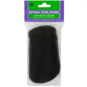 Clover 79R-7932 Natural Wool Roving .3oz-Black