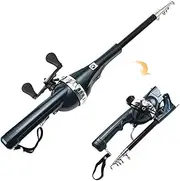 Portable Folded Fishing Rod 1.31M Integrated Spinning Drum Wheel Reel Combos Casting Sea Fishing Telescopic Pole Fishing Pole