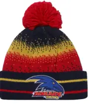 Adelaide Crows Official AFL Team Logo Youth Kids Logo Supporter Winter Beanie