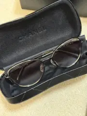 Chanel Sunglasses Smoke Gradient Chain Motif