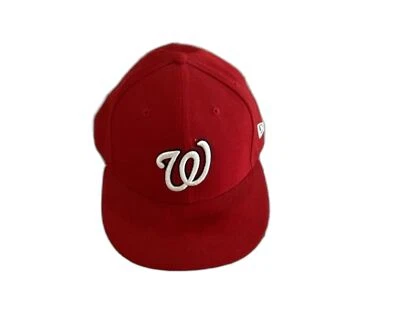 New Era Cap Hat Men's Size 7 1/2" Red Washington Nationals Official on Field Cap