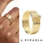 PD PAOLA 西班牙時尚潮牌 簡約鑲鑽戒指 金色戒指 多層款 SUPER NOVA GOLD L