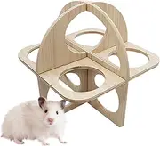 Hamster , Small Animal , Wooden House with Sleeping Area and Play Area for Hamsters, Ferrets, Gold Hamsters, On the Go and Outdoors