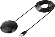 Totority 1pc Condenser Microphone Computer Audio Mini Speaker Video Microphone Computer Speakers Interview Tablet Stereo Mic Portable Speaker Vintage Microphone Black Metal Material