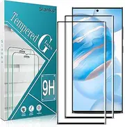 [Slanku] 2 Pack For Samsung Galaxy S23 Ultra 5G Screen Protector Tempered Glass, 3D Curved Glass, Anti Fingerprint, Case Friendly