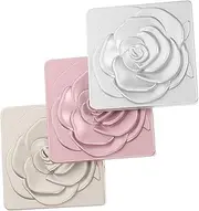 CORHAD Travel Mirror for Women 3pcs Compact Rose Patterned Magnifying Pocket Mirrors Perfect for Make up