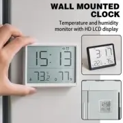 Ultra Thin Electronic Clock Simple Digital Clocks Wall Disply Mounted LCD J1L1