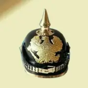 Spiked Leather Officer Helmet WW1 WW2 German Pickelhaube Helmet Without Stand