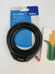 Caliber Bicycle Bike Lock 4.92 Feet BLACK Preset 4 Number Combination