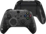 eXtremeRate Side Rails Grips Shell for Xbox Core Wireless Controller, Clear Black Replacement Part Front Housing Cover Handles Faceplate for Xbox Series X & S Controller [Controller Excluded]