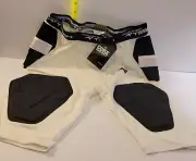 Tesh Protec Football Shorts Compression Shorts Mens Sz X-Large XL NWT White
